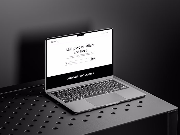 Minimalist Cash Offer Property Website Design