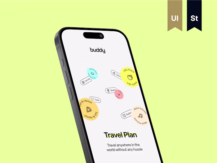 Mobile App & UX UI Design  — Buddy Travel Planner