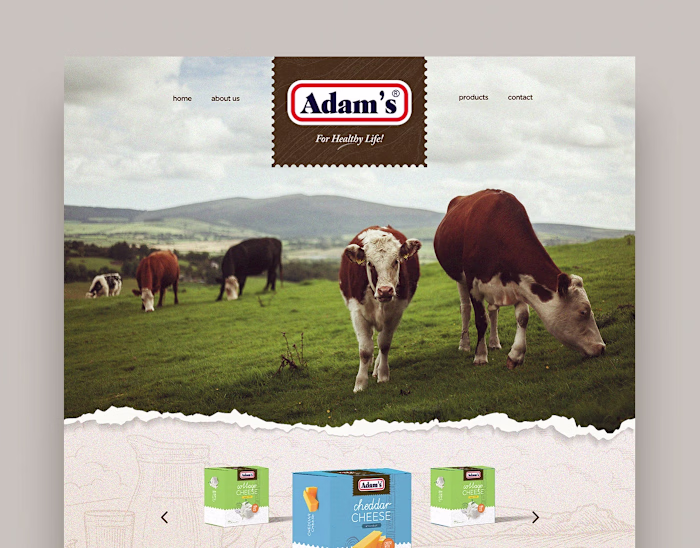 Adam's / Website & Packaging