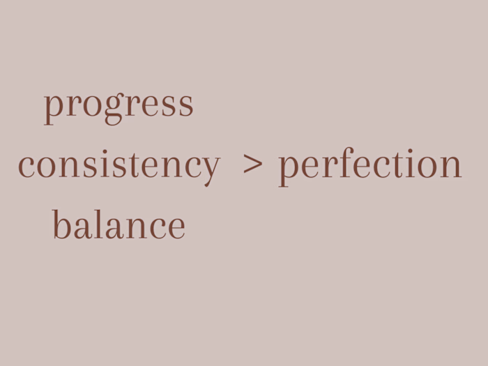 Blog about balance and consistency over fast paced perfection