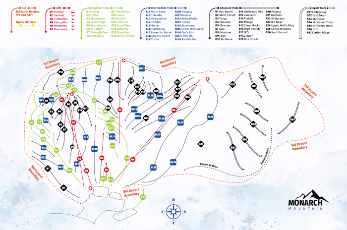 Custom Ski Map Design for