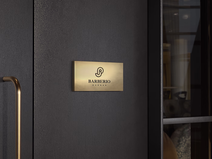 Brand identity designed for Barberio Barber