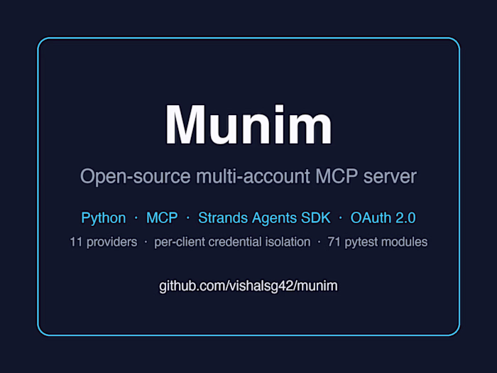 Munim: Open-Source Multi-Account MCP Server
