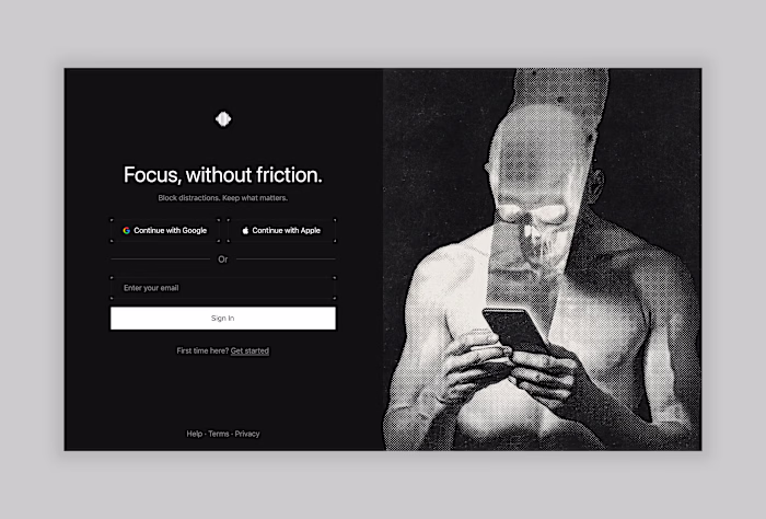 Dark Mode Authentication UI Design