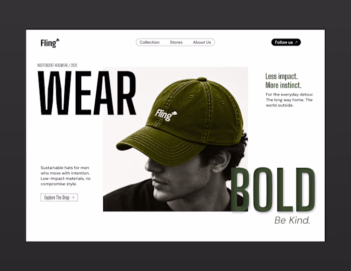 Fling - Premium Headwear E-commerce Design