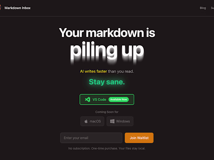 Your markdown is piling up