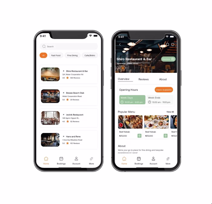 Loyalty & Reservation App for Ember & Oak Dining Group