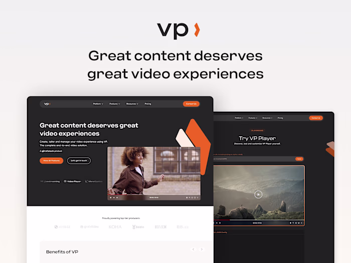 The complete end-to-end video solution. VP Player.