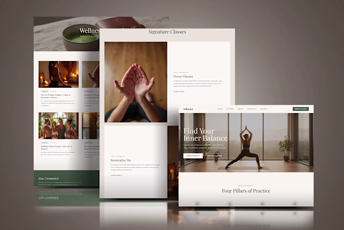 Squarespace Website Design for Still point Yoga Studio