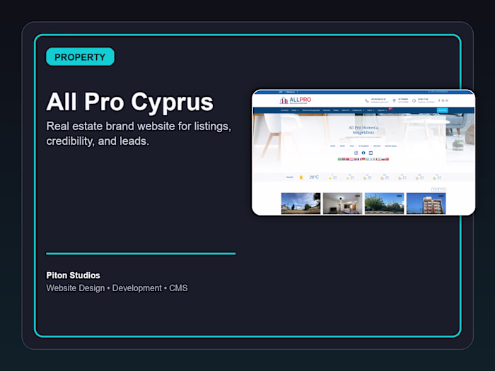 All Pro Cyprus - Real Estate Website
