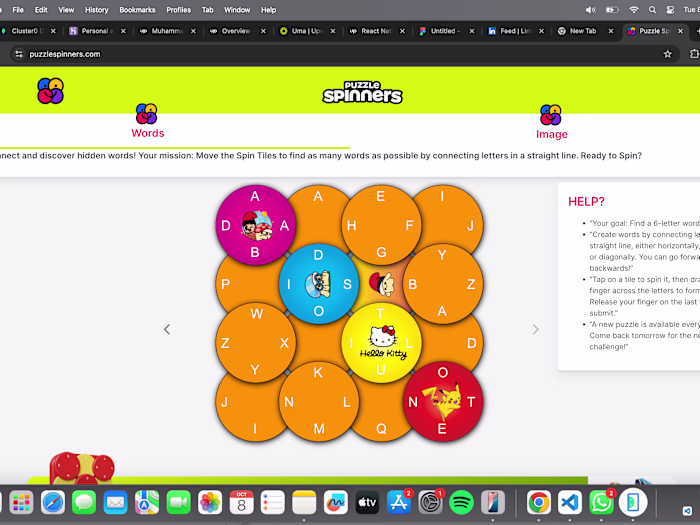 Responsive Puzzle Spinner Game with Backend Development