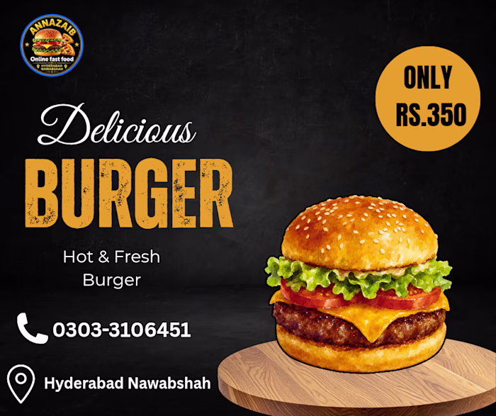 Delicious Burger Poster - Only