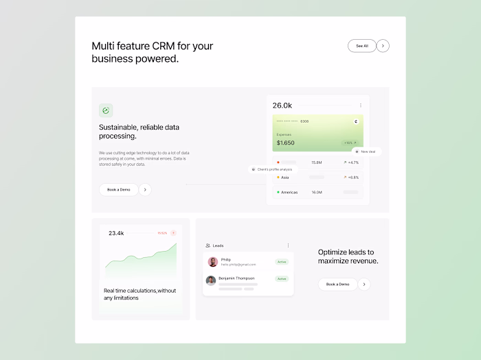 CRM Features Section – ideapeel