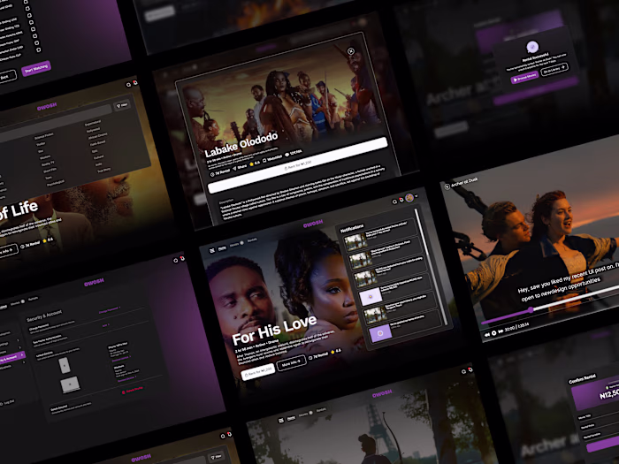 Owosh Films Streaming Platform Design