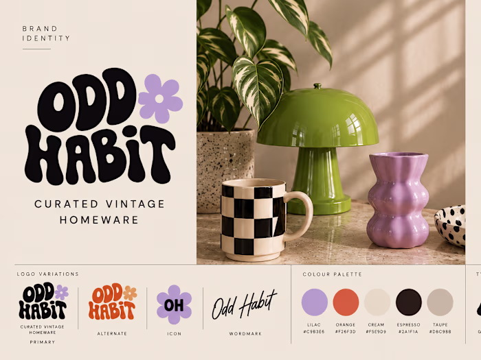 Branding and Visual Identity for Odd Habit