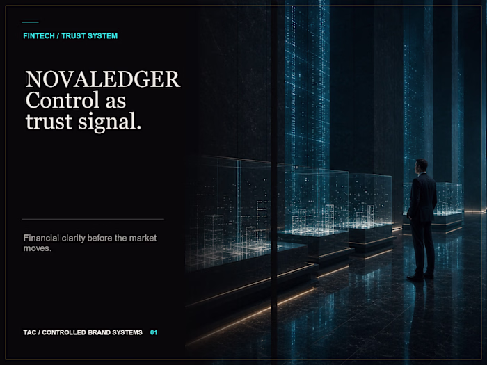 NOVALEDGER — Fictional AI Fintech Brand System