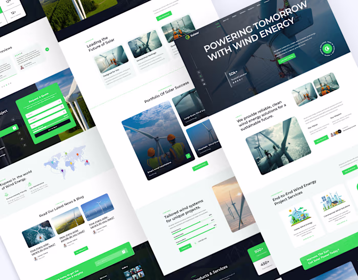 Solar Renewable Energy Landing Page