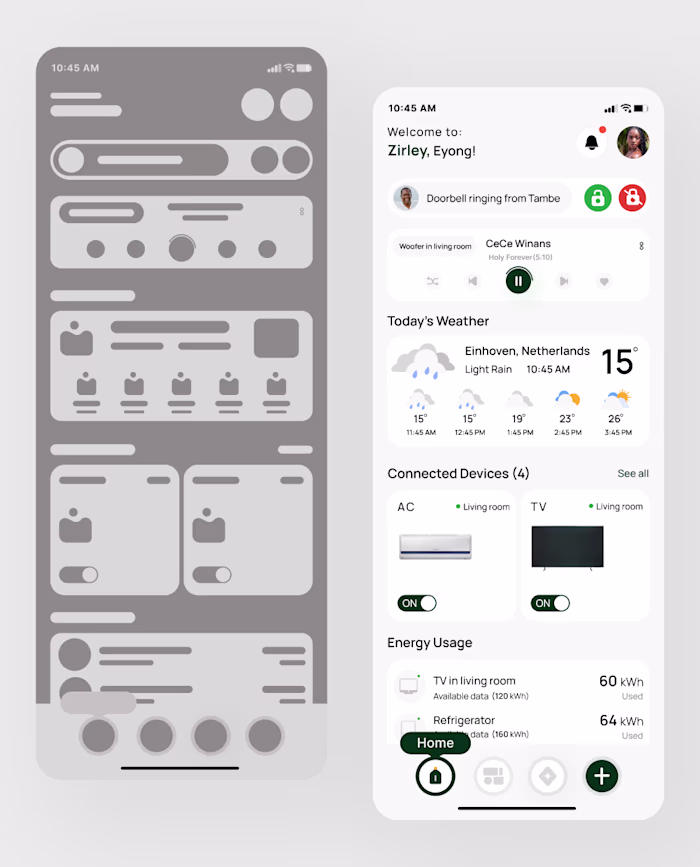 From low-fidelity wireframe to high-fidelity