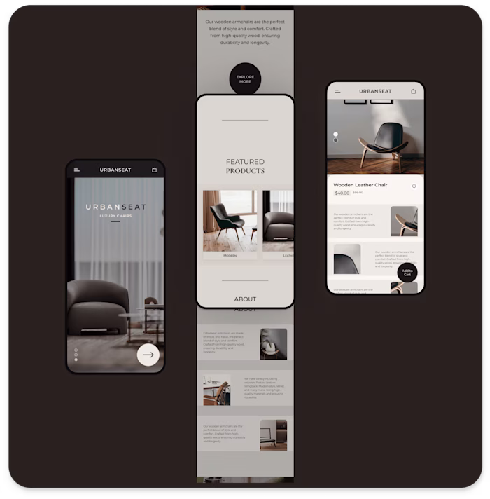 UrbanSeats – Modern Armchair Shopping App