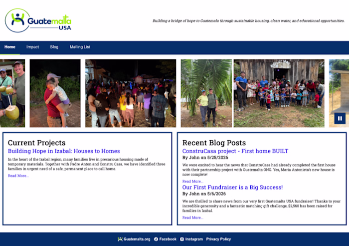Full-stack website for a non-profit