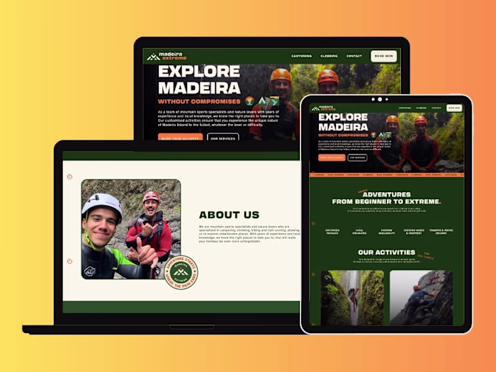 Squarespace Adventure Tourism Website | UI/UX Design