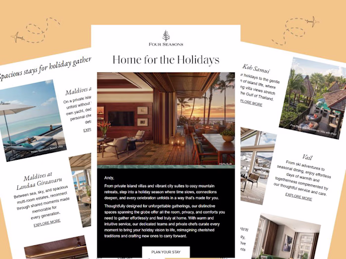 Mailchimp Holiday Hospitality Newsletter | Email Design