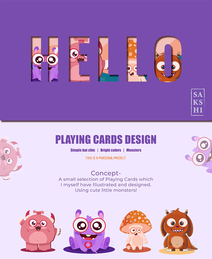 Playing cards Illustrations (Cute Monster version) on Behance