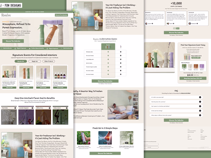 A homepage designed for realm