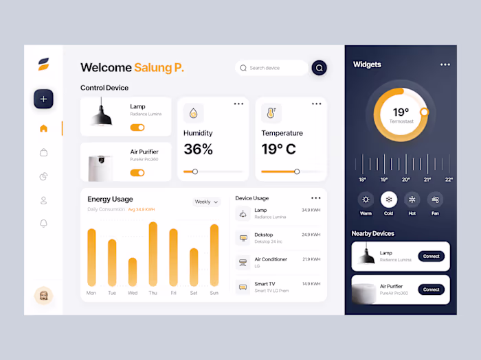 Smart Home App, Website & Dashboard