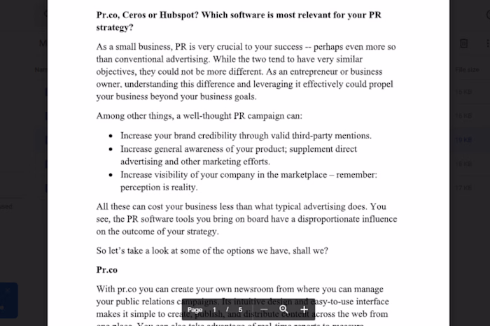 Comparing Pr.Co, Ceros, and Hubspot for PR Professionals