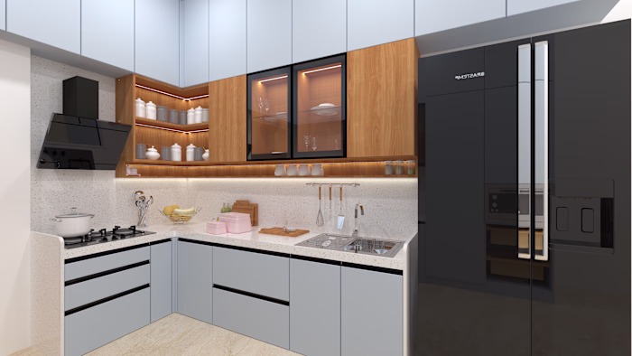 Modern Kitchen Interior Design I Premium 3D Visualization