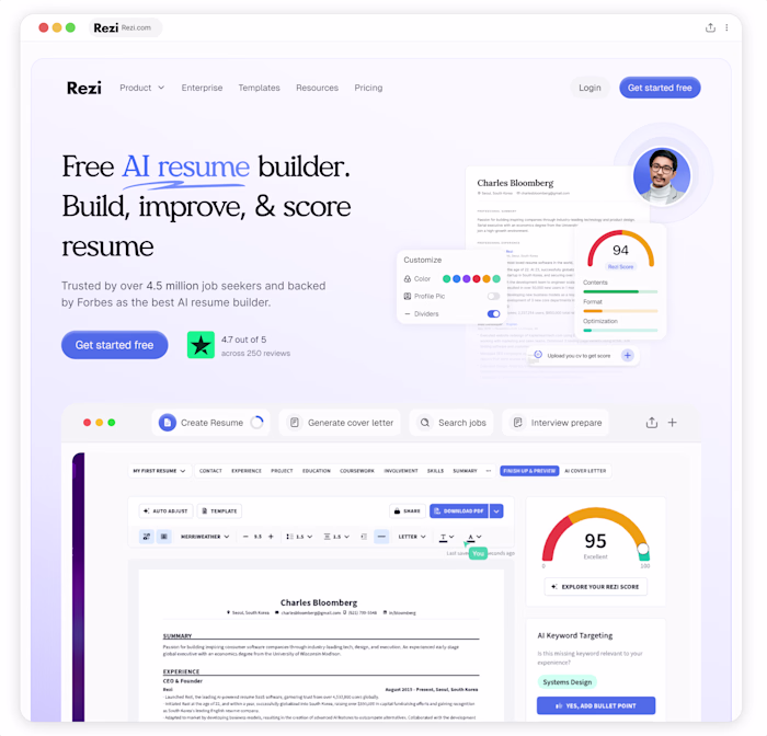 Redesigned ai_rezi's homepage. Which side actually makes you...