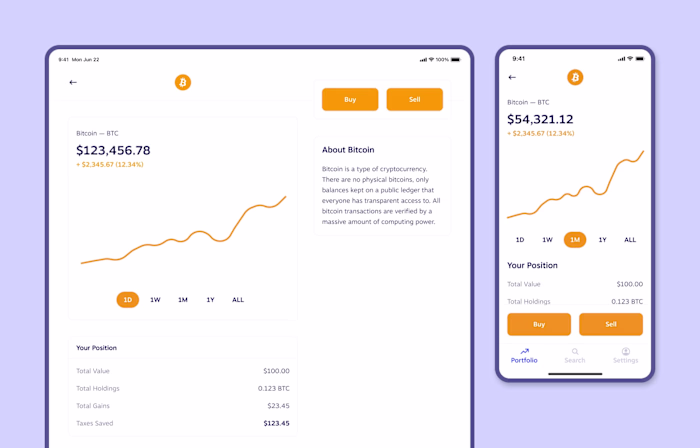 A Crypto Investment App Designed for Flutter Development