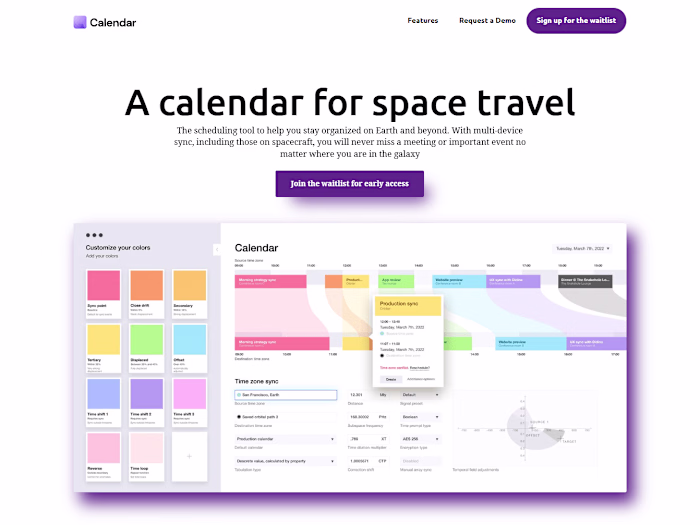 Calendar from Space