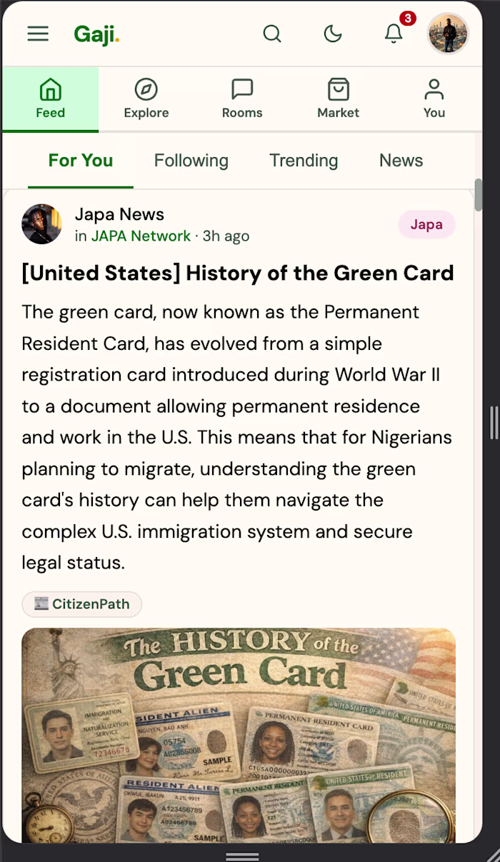 Gaji — Mobile Social Platform for Nigerian Communities