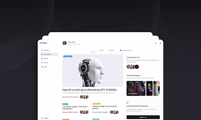 Vidary Expert Discovery UX Redesign