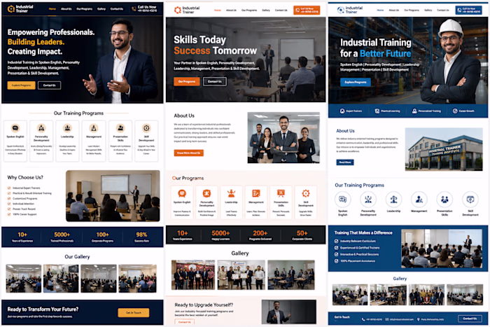 Industrial Training Website Design
Description
Designed a