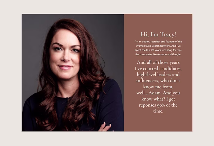Kajabi Landing Page Design for Tracy