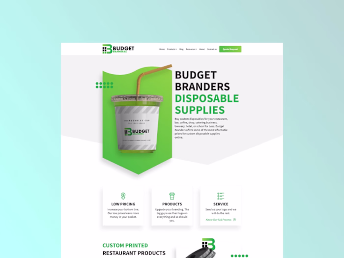 This landing page was designed
