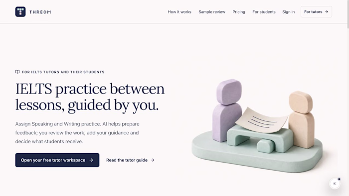 Threom — IELTS product website