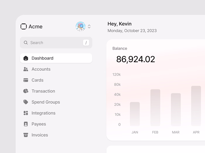 Acme - FinTech Dashboard