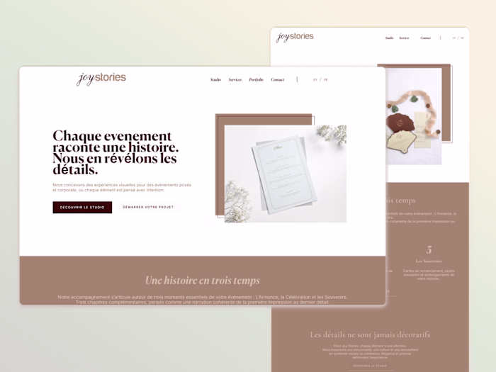 Website Redesign for Joy Stories Studio