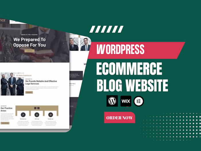 Create wordpress website, ecommerce store, custom website