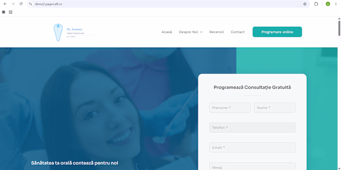 Dr. Ionescu Dental — Clinic Website with Booking System