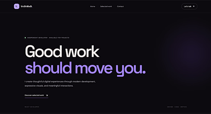 Interactive Project Showcase — React