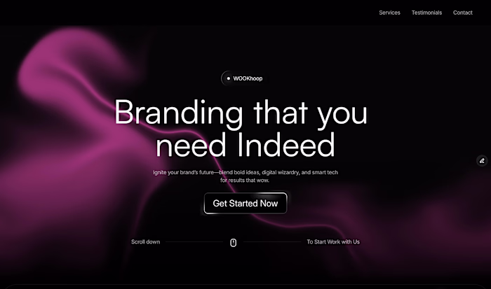 Dynamic One-Page Framer Website for Modern Digital Brands Th...