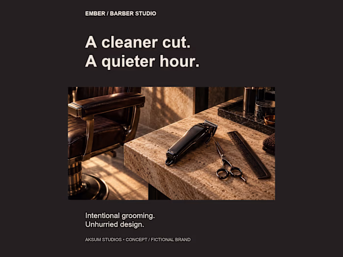 EMBER | Barber Studio Social Campaign Concept