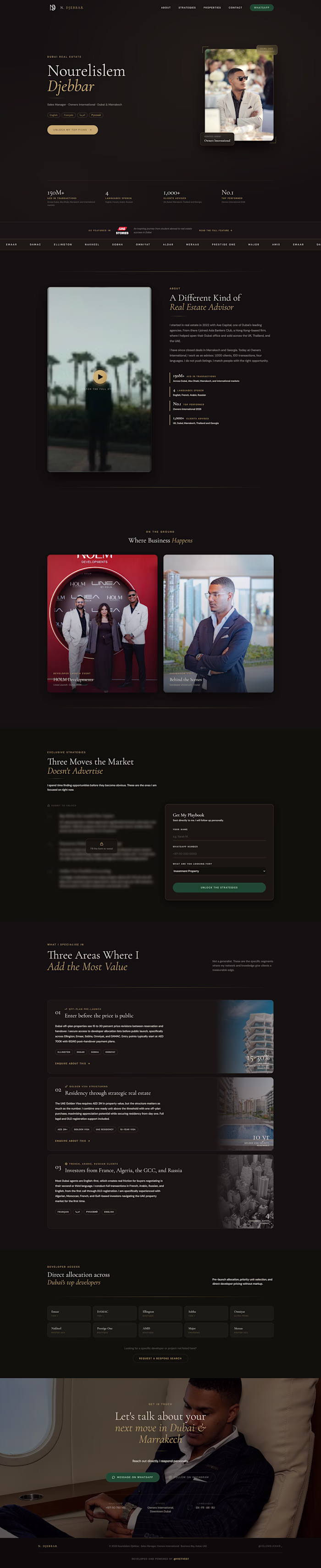 Luxury Real Estate Advisor Website & Lead Funnel