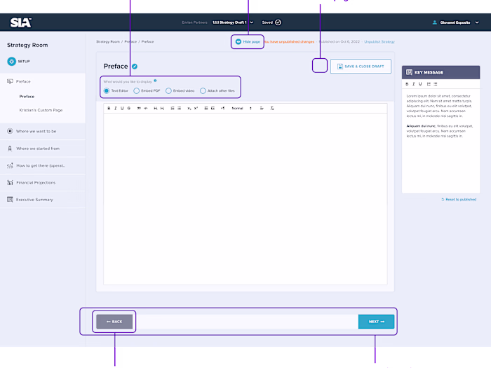 Analysing & updating a SaaS platform section