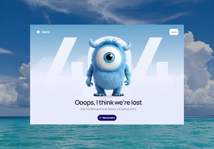 Designed and animated a 404